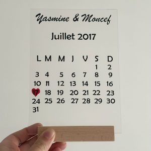 Plexi Calendrier