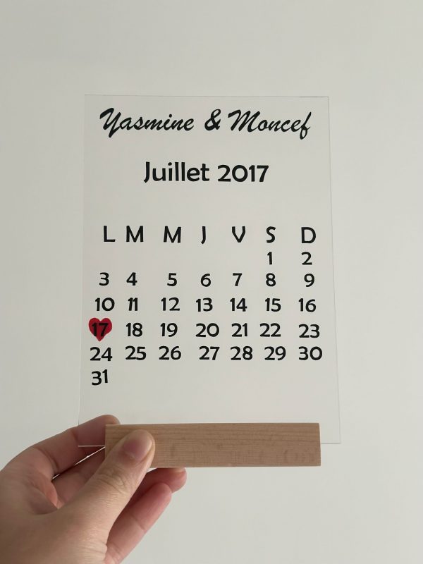 Plexi Calendrier